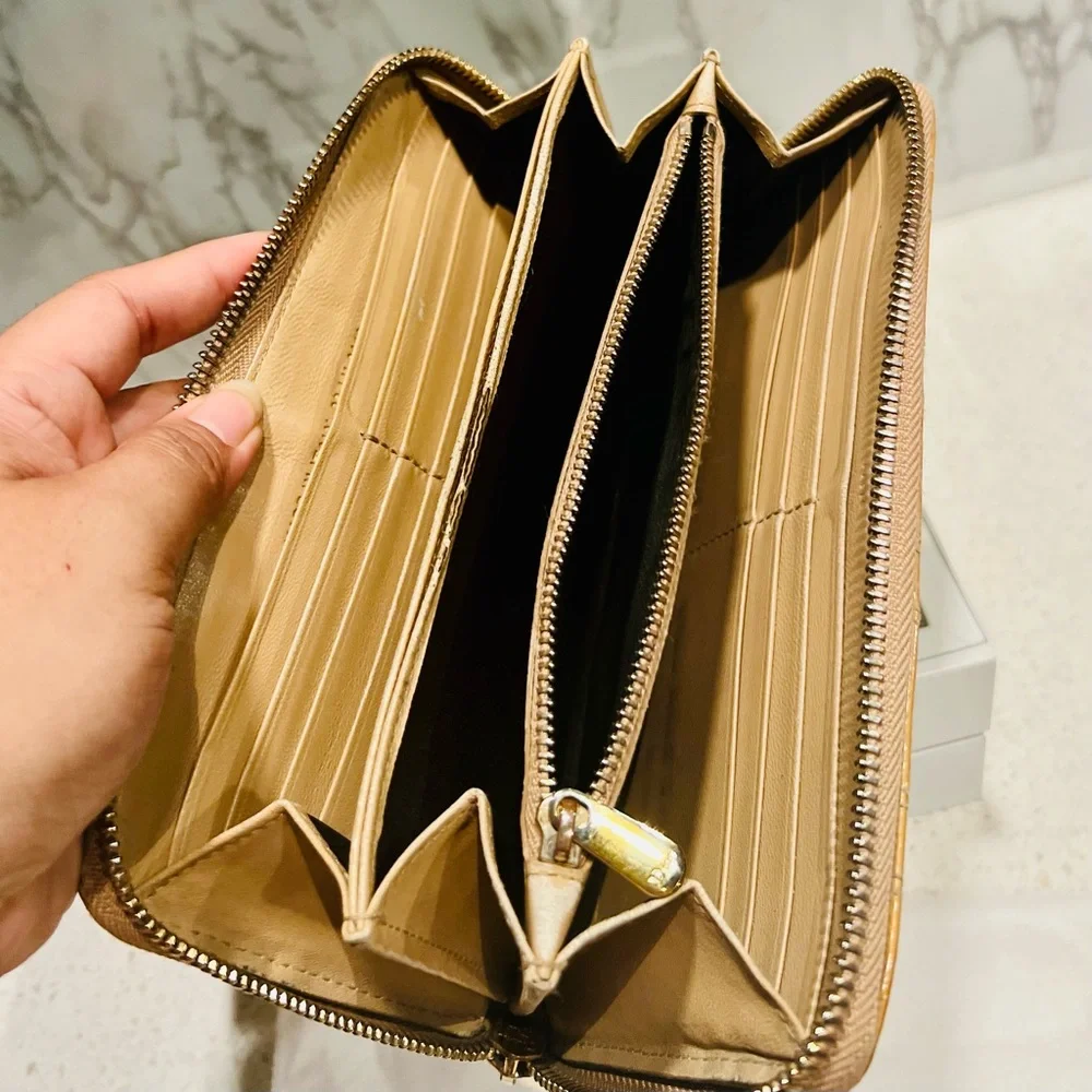 Lady Dior Yellow Cannage Long Wallet
